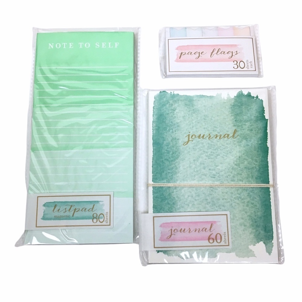 Stationery Set Watercolor Notepad Journal Flags Scrapbooking Planner Accessories